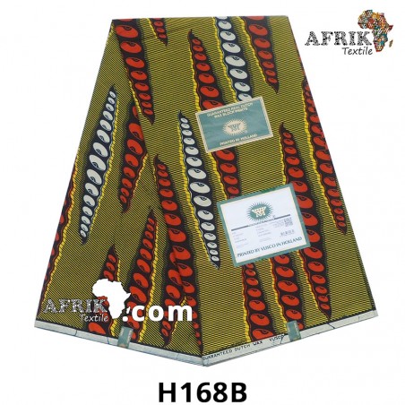 WAX Hollandais Vlisco H168B 6 yards 100% coton - Pain chaud