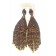 Boucle d'oreilles dorées à petite pierre violet"fashion jewelry