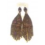 Boucle d'oreilles dorées à petite pierre violet"fashion jewelry