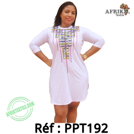 Robe 192 en filet pagne nzassa a motif