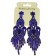 Boucle d'oreilles agentées à petite  pierre bleue " fashion jewelry"