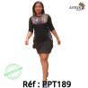 Robe 189 en filet pagne nzassa à motifs variés
