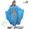 Boubou -bleu-227-pagne kita 100% coton