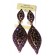 Boucle d'oreilles agentées à grosse  pierre et petite pierre violet"fashion jewelry"