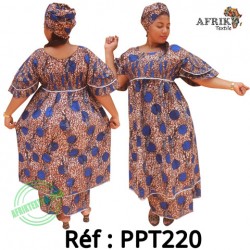 Ensembles -marron - bleu-220-pagne chiganvy 100% coton