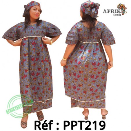 Ensembles -gris-219-pagne chiganvy 100% coton