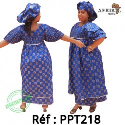 Ensembles -bleu-218-pagne chiganvy 100% coton