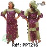 Ensembles  -  violet-vert-216-pagne chiganvy 100% coton