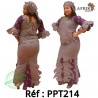 Ensembles  -  violet-vert-214-pagne chiganvy 100% coton