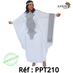 Boubou -blanc-210-pagne chiganvy 100% coton
