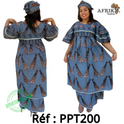 Ensembles -  gris-200-pagne chiganvy 100% coton