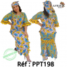 Ensembles deux tons jaune-bleu-198-pagne chiganvy 100% coton