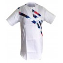 Chemise en tissu manche longue blanc et pagne woodin marron ,noir, jaune