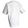 Chemise  tissu brodé cou rond ,manche courte blanc
