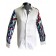 Chemise  tissu brodé cou rond ,manche courte blanc