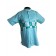 Chemise  tissu avec pagne woodin manche courte, cou "Maho" bleu ciel à carreaux