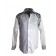 Chemise  tissu avec pagne woodin manche longue à petit carreaux gris,blanc,noir