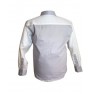 Chemise  tissu avec pagne woodin manche longue à petit carreaux gris,blanc,noir