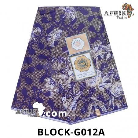 Pagne Uniwax Block CI G012A- 100% coton 6 yards