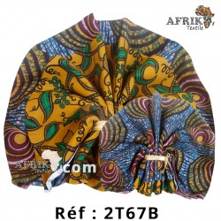 Pagne qualité Chiganvy création 2 tons 67B,  100% coton 6 yards