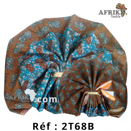 Pagne qualité Chiganvy création 2 tons 68B,  100% coton 6 yards