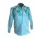 Chemise  tissu avec pagne woodin manche longue vert clair