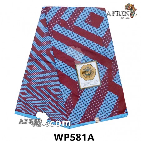 Pagne Uniwax Print 581A, 6 yards coton
