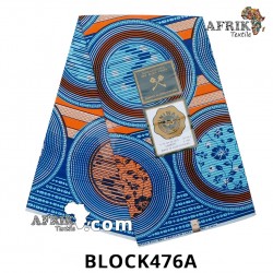 Pagne UNIWAX BLOCK  CI 476A- 100% coton 6 yards