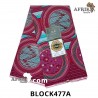 Pagne UNIWAX BLOCK  CI 477A- 100% coton 6 yards