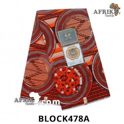 Pagne UNIWAX BLOCK  CI 478A- 100% coton 6 yards