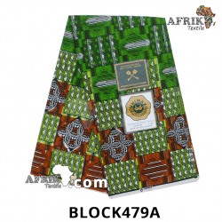 Pagne UNIWAX BLOCK  CI 479A- 100% coton 6 yards