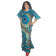 Tenue en pagne Chiganvy à motifs vert