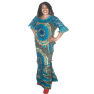 Tenue en pagne Chiganvy à motifs vert