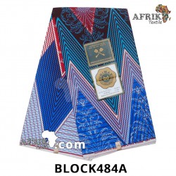 Pagne UNIWAX BLOCK  CI 484A- 100% coton 6 yards