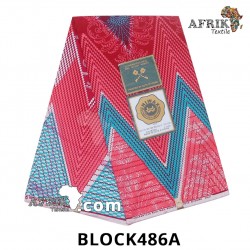 Pagne UNIWAX BLOCK  CI 486A- 100% coton 6 yards