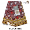 Pagne UNIWAX BLOCK  CI 488A- 100% coton 6 yards