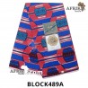 Pagne UNIWAX BLOCK  CI 489A- 100% coton 6 yards