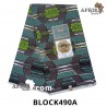 Pagne UNIWAX BLOCK  CI 490A- 100% coton 6 yards
