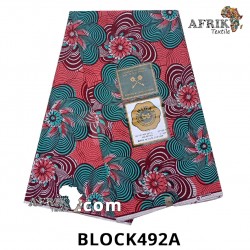 Pagne UNIWAX BLOCK  CI 492A- 100% coton 6 yards