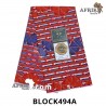 Pagne UNIWAX BLOCK  CI 494A- 100% coton 6 yards