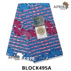 Pagne UNIWAX BLOCK  CI 495A- 100% coton 6 yards