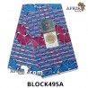 Pagne UNIWAX BLOCK  CI 495A- 100% coton 6 yards