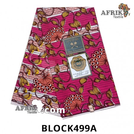 Pagne UNIWAX BLOCK  CI 499A- 100% coton 6 yards