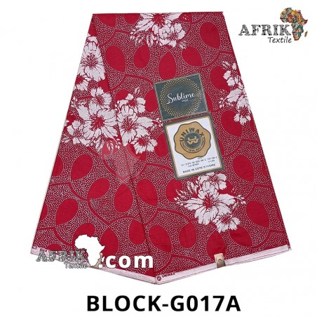 Pagne Uniwax Block CI G017A- 100% coton 6 yards