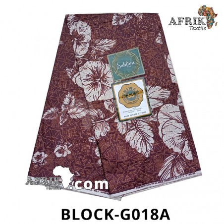 Pagne Uniwax Block CI G018A- 100% coton 6 yards