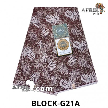 Pagne Uniwax Block CI G021A- 100% coton 6 yards