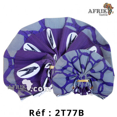 Pagne Hollantex qualité Chiganvy création 2 tons 77B, 100% coton 6 yards