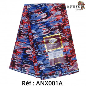 Pagne Anningtex 001a- Multicolore (Indigo) - coton 6 yards