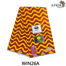 Pagne WinWax 26a- blanc - 100% coton 6 yards