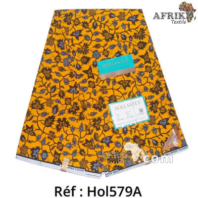 Hollantex 579a- Feuille de piment jaune - coton 6 yards